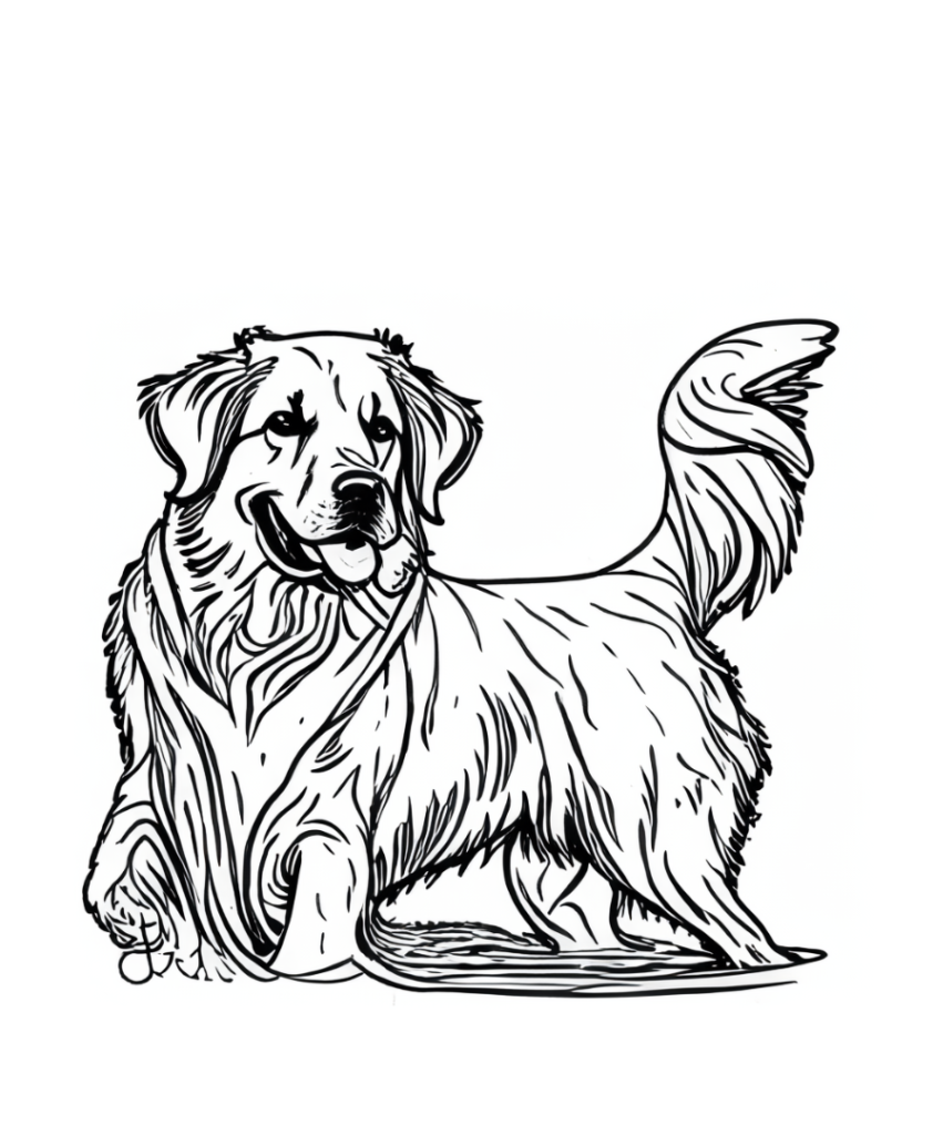 older golden retriever pup